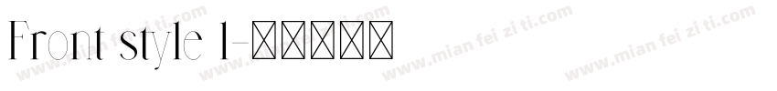 Front style 1字体转换